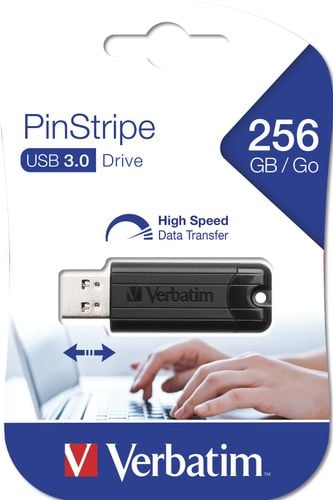 Pendrive Verbatim PinStripe 256GB USB 3.0 Black na Arena.pl