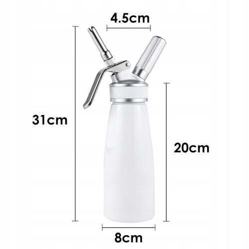 SYFON DO BITEJ ŚMIETANY 500 ML DOZOWNIK DO ŚMIETANY PISTOLET DO ŚMIETANY na Arena.pl