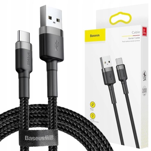 BASEUS Szybki Kabel USB-A - USB-C 1m do Telefonu Quick Charge 3A typ C zdjęcie 1