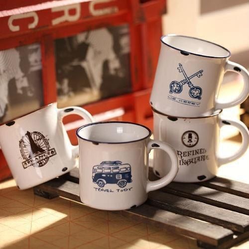 Porcelanowy MINI kubek retro - Keys na Arena.pl