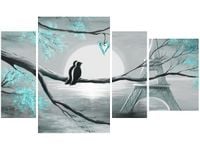 OBRAZ PTAKI ROMANTYCZNYM PARYŻU