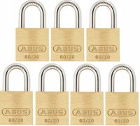 KŁÓDKI MOSIĘŻNE 7 SZTUK STALOWY PAŁĄK ABUS 60/20 SYSTEM JEDNEGO KLUCZA
