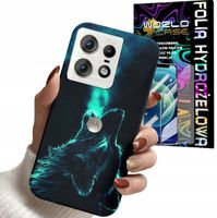 ETUI DO MOTOROLA EDGE 50 PRO - WILK ZWIERZĘTA KOLOROWE OBUDOWY + FOLIA