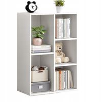 REGAŁ STOJĄCY OTWARTY BIAŁY KOMODA DUŻA SZAFKA SKANDYNAWSKI LOFT 5 PÓŁEK