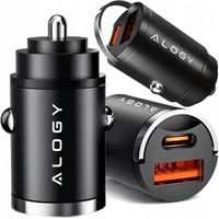 Ładowarka samochodowa szybkie ładowanie 30W USB-C i USB-A mocna do telefonu