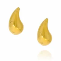 Kolczyki ze stali chirurgicznej tears łezki podłużne średnie midi