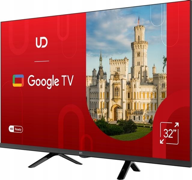 TELEWIZOR UD 32 CALE HD SMART GOOGLE TV 11 BLUETOOTH DVB T T2 HEVC DOLBY zdjęcie 9