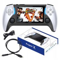 RETRO KONSOLA PS1 PRZENOŚNA 40000 GIER PROJECT X EKRAN 4,3" IPS 64GB HDMI