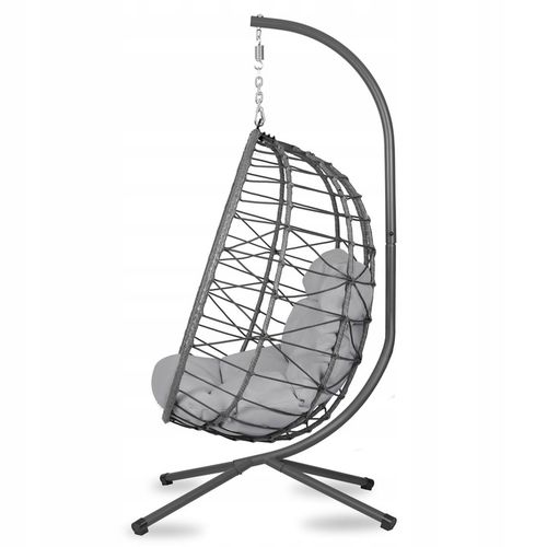 Fotel ogrodowy wiszący Tihuana szary + szare poduszki Sofotel na Arena.pl