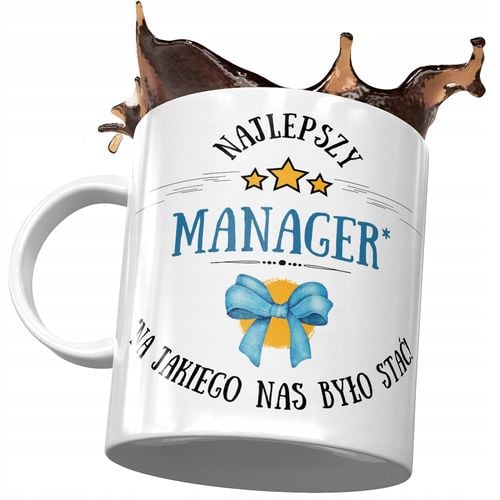 Kubek Dla Managera Najlepszy Manager Prezent Z Nadrukiem Ze Zdjęciem na Arena.pl