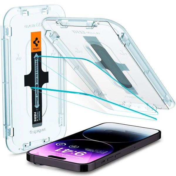 Szkło hartowane na ekran do iPhone 14 Pro, Spigen zdjęcie 8