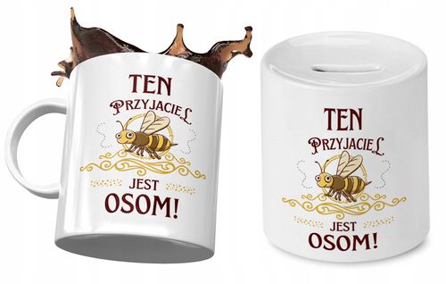 Dla Przyjaciela Zestaw Kubek + Skarbonka Prezent Z Nadrukiem Ze Zdjęciem na Arena.pl