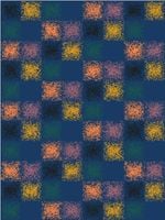 Dywan Agnella Dream Checker Niebieski 120X160