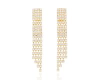 Klipsy z cyrkoniami proste złote