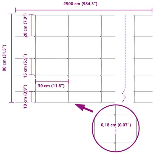 Ogrodzenie pastwiskowe Srebrny 25 x 0.8 m Stal galwanizowana na Arena.pl