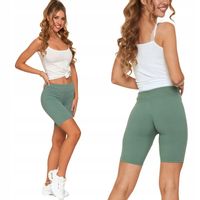 Moraj Prążkowane Legginsy Kolarki z Wysokim Stanem 850-013 Zielony L/XL