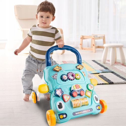 CHODZIK PCHACZ AUTKO ZABAWKA EDUKACYJNA INTERKATYWNA SORTER RUCHOME KLOCKI na Arena.pl