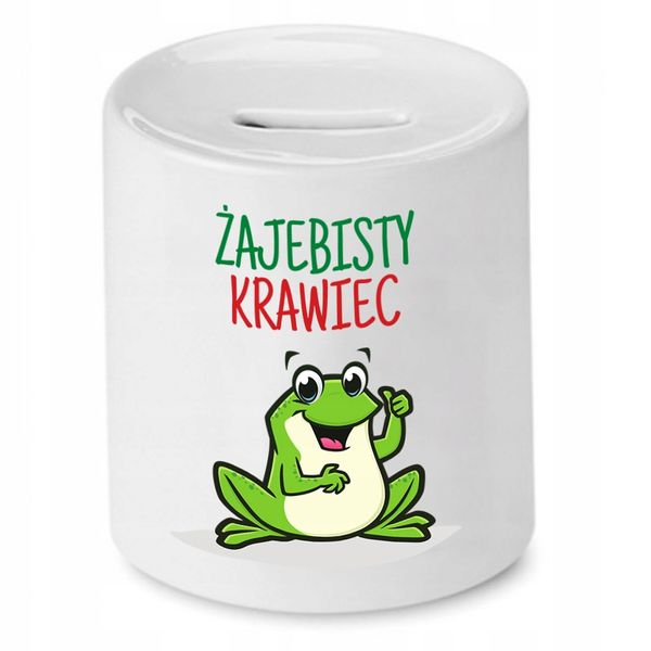 Skarbonka Dla Krawcowej Krawca Żajebisty Krawiec Z Nadrukiem Ze Zdjęciem zdjęcie 1