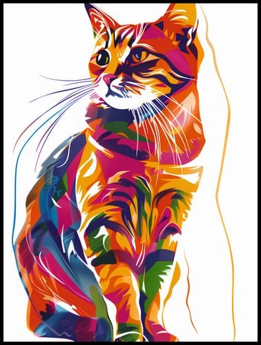 Plakat 75x100cm Nasycony Kot na Arena.pl