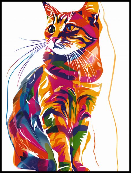 Plakat 75x100cm Nasycony Kot zdjęcie 2