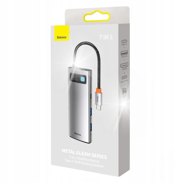 Adapter 7w1 Baseus Hub USB-C na 2xUSB +HDMI +USB-C zdjęcie 1
