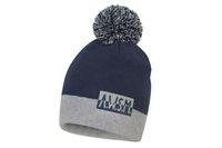 BROEL SIGURD czapka dla chłopca na zimę z pomponem szary-granat 44-46
