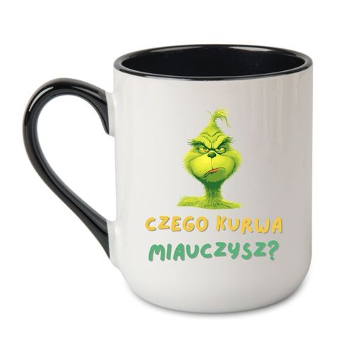 KUBEK "CZEGO KURWA MIAUCZYSZ?" Wzór - Elegant Coffee Czarny 330 ml na Arena.pl