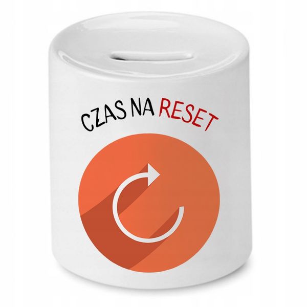 Skarbonka Informatyka Proramisty Czas Na Reset Z Nadrukiem Ze Zdjęciem zdjęcie 1