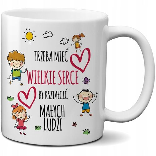KUBEK DLA NAUCZYCIELA PREZENT NA KONIEC SZKOŁY TRZEBA MIEĆ WIELKIE SERCE na Arena.pl