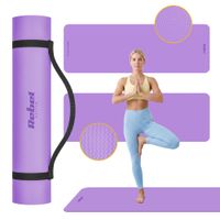 Mata gimnastyczna do ćwiczeń joga pilates fitness 183x61cm TPE 4mm Rebel