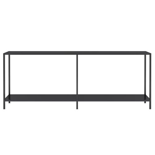 Stolik konsolowy, czarny, 200x35x75,5 cm, szkło hartowane na Arena.pl