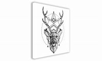 OBRAZ NA PŁÓTNIE 031 Grafika z jeleniem 70x70cm