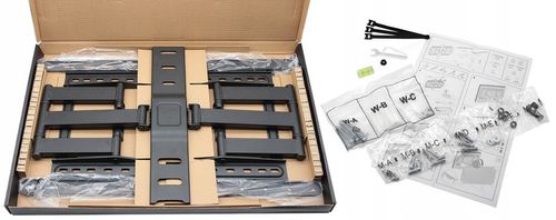 UCHWYT DO TELEWIZORA 43-90 CALI EXTRA MOCNY DO 60KG ULTRA PŁASKI TYLKO 27MM na Arena.pl