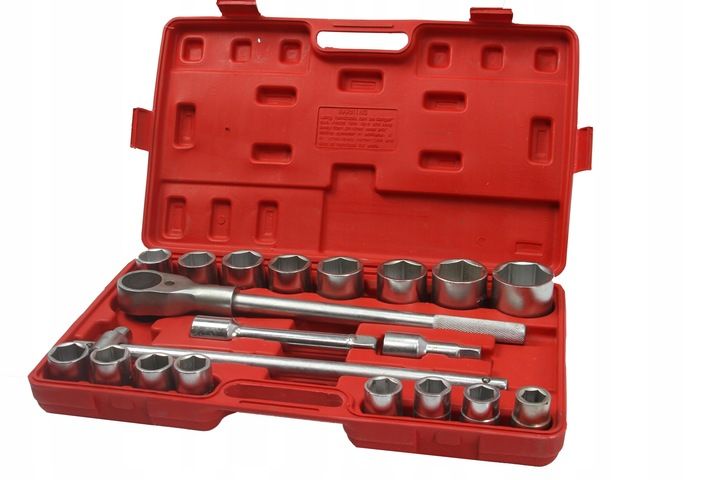 KLUCZE NASADOWE 21PCS 3/4" 19-50mm 6-kąt zdjęcie 2