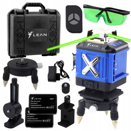 POZIOMNICA LASEROWA POZIOMICA 4D 16 LINII KRZYŻOWA 360 LASER STOJAK na Arena.pl