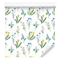 Tapeta do kuchni kwiaty polne stokrotka mlecz łąka