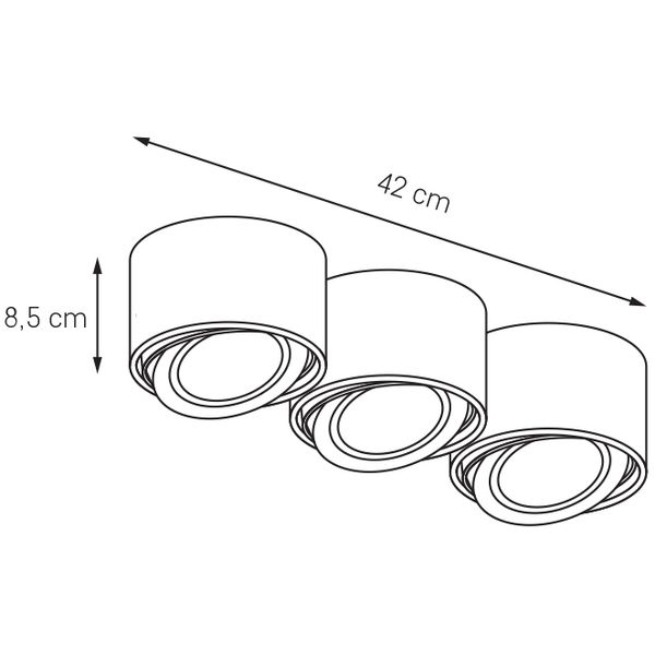 Regulowany plafon LUMOS 3 70253301 Kaspa natynkowy downlight biały zdjęcie 5