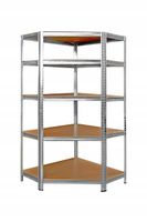 NAROŻNY REGAŁ MAGAZYNOWY metalowy 5 PÓŁEK 180x90x40cm garaż magazyn piwnica