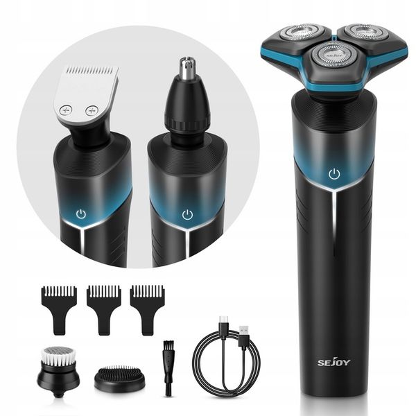 GOLARKA MĘSKA MASZYNKA DO GOLENIA TRYMER DO NOSA 5W1 Z OŚWIETLENIEM LED zdjęcie 7