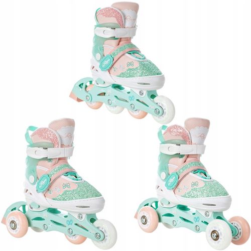 Rolki Wrotki 3w1 Regulowane RAVEN Mireia 30-33 Kółka LED na Arena.pl