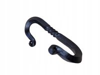 Hak podwójny ogniwo łączące łamany duże 10 cm czarny