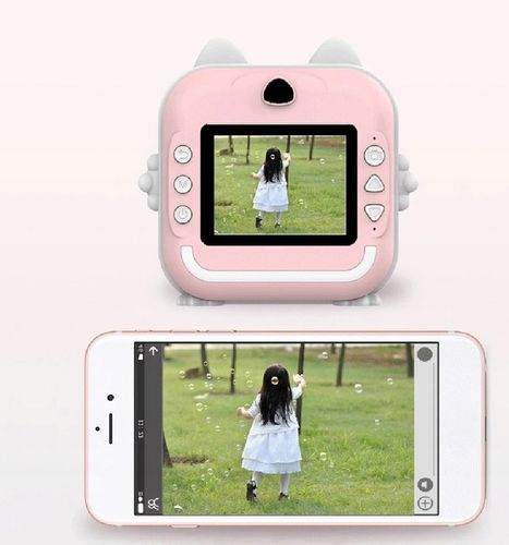 DRUKUŚ APARAT LCD CYFROWY NATCHMIASTOWY Z DRUKARKĄ DLA DZIECI GRY ROLKI na Arena.pl