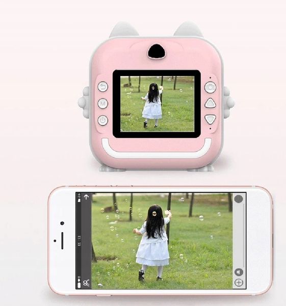 DRUKUŚ APARAT LCD CYFROWY NATCHMIASTOWY Z DRUKARKĄ DLA DZIECI GRY ROLKI zdjęcie 3