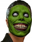 MASKA NA HALLOWEEN ZIELONY UŚMIECHAJĄCY SIĘ DEMON HORROR