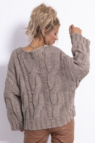 Sweter CHUNKY KNIT F776 Mocca S/M na Arena.pl