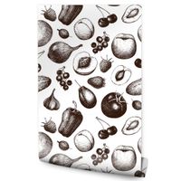 Tapeta Do Jadalni Owoce Brzoskwinie Wiśnie Warzywa