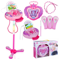 Szkatułka z Pozytywką na Statywie Mikrofon Głośnik Różowa