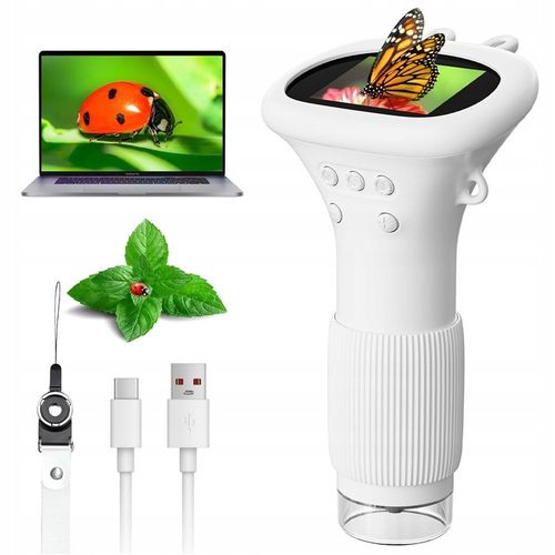 MIKROSKOP CYFROWY OPTYCZNY KIESZONKOWY DLA DZIECI LED PRZYBLIŻENIE 1000X HD na Arena.pl