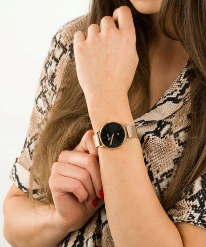 Zegarek damski BOWA Milan Black Rose-Gold Mesh 34 Bowa-MI347-17-167M na Arena.pl