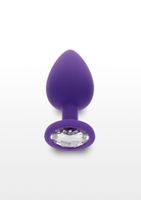 korek analny z kryształkiem diamond booty jewel fioletowy 9 cm